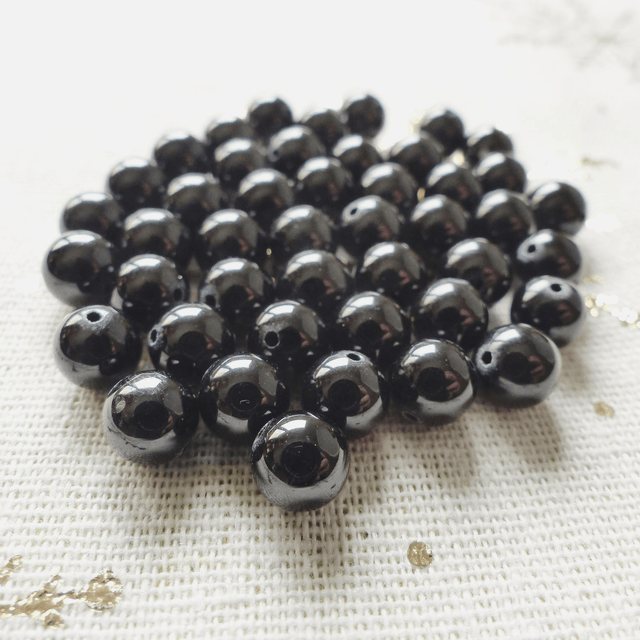 Tourmaline Noire / Boule de 6 mm à l'unité / Pierres Naturelles Rondes et Polies