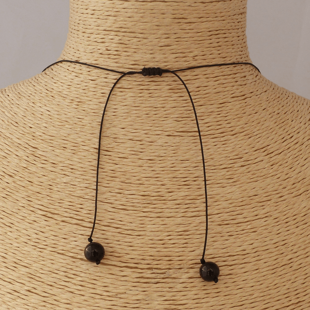 Tourmaline Noire / Collier de Perles en 8 mm / Boules en Pierres Naturelles Rondes et Polies