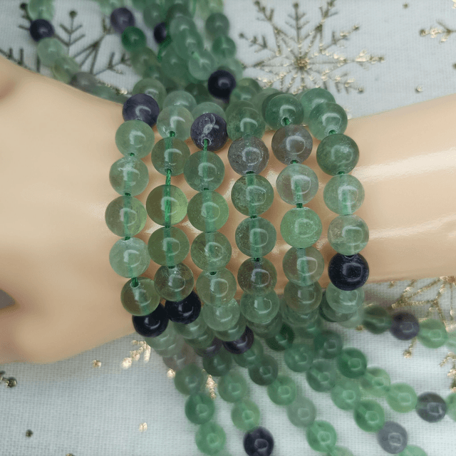 Fluorite / Fil de Perles en 8 mm / Boules en Pierres Naturelles Rondes et Polies