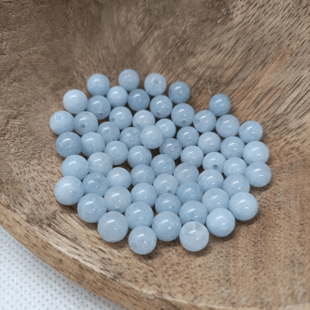 Aigue Marine / Boule de 6 mm à l'unité / Pierres Naturelles Rondes et Polies