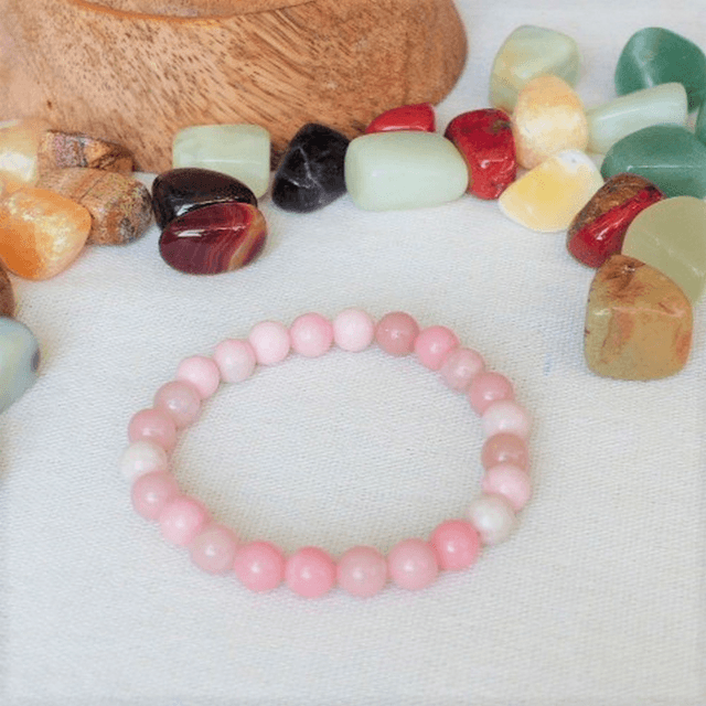 Bracelet Opale Rose 8 mm