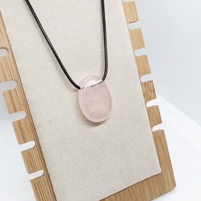 Pendentif Quartz Rose - Pierre Percée