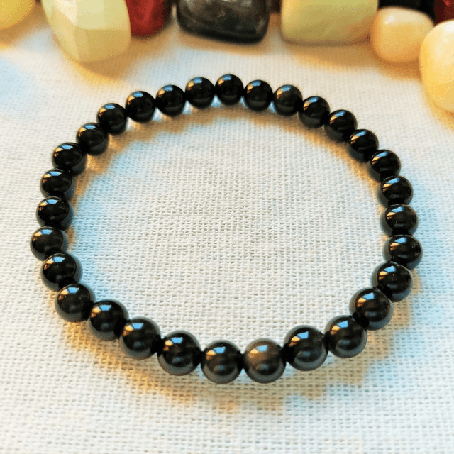Bracelet Obsidienne 6 mm