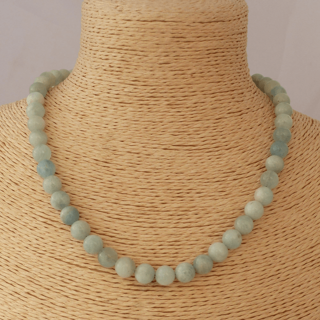 Aigue Marine - Collier Classique en Pierres Naturelles