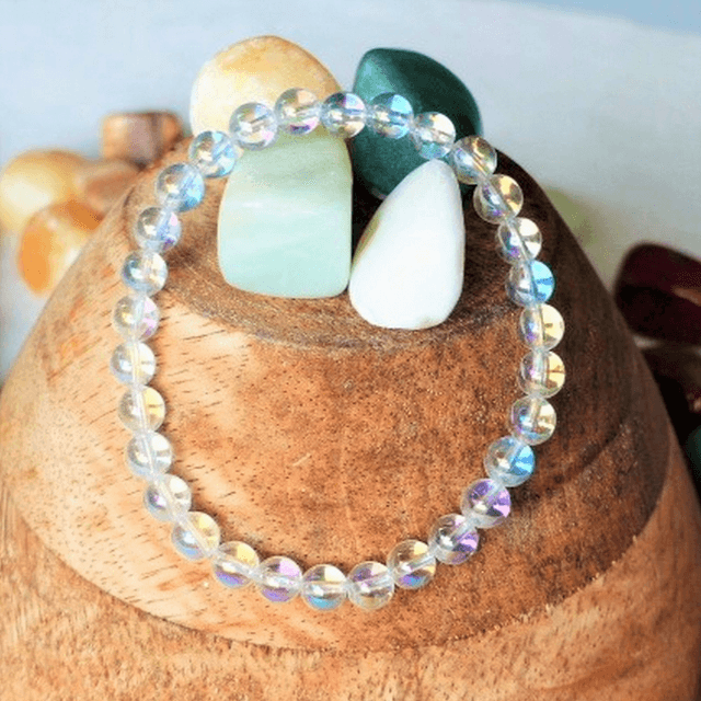 Cristal de Roche / Bracelet Boules de 6 mm / Rondes et Polies en Pierres Naturelles