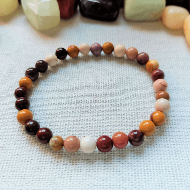 Bracelet Jaspe Mokaïte 6 mm
