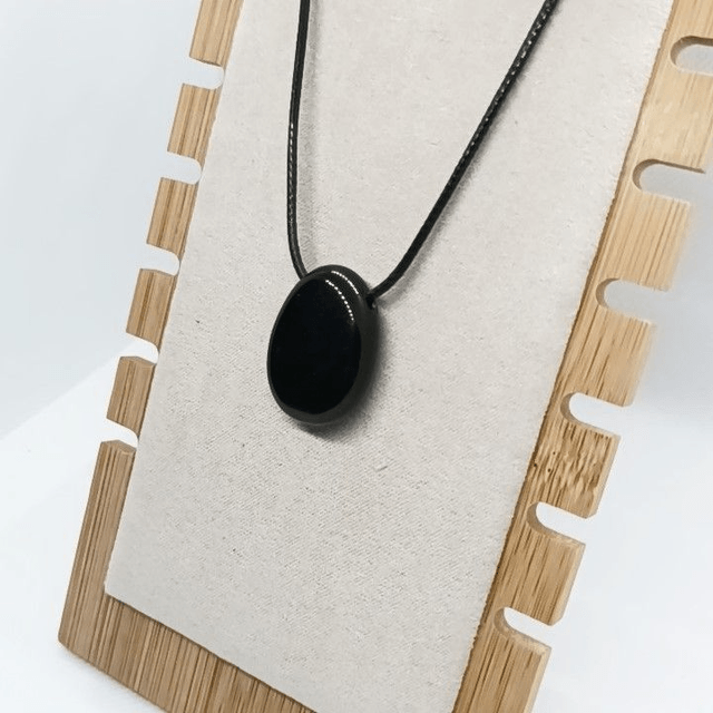 Pendentif Obsidienne Noire - Pierre Percée
