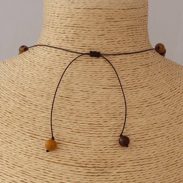 Jaspe Mokaite - Collier Classique en Pierres Naturelles