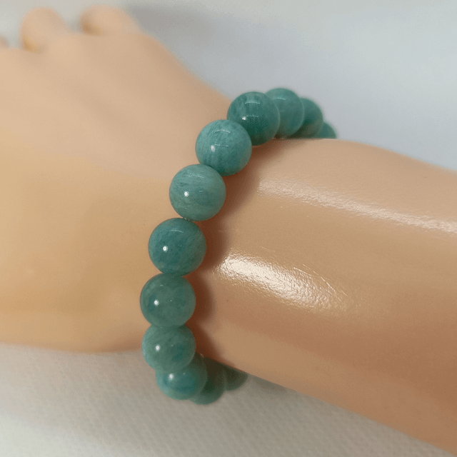 Amazonite / Bracelet Boules de 8 mm / Rondes et Polies en Pierres Naturelles