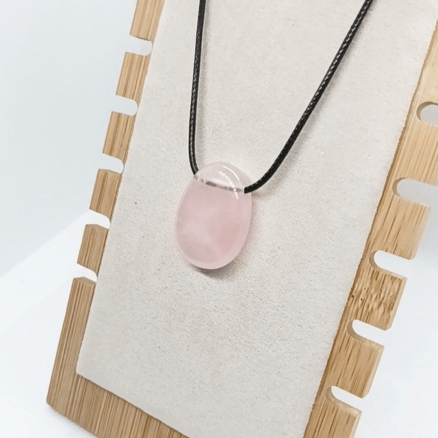 Pendentif Quartz Rose - Pierre Percée