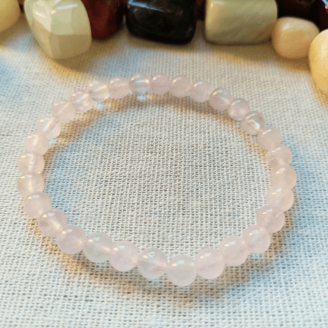 Bracelet Quartz Rose 6 mm