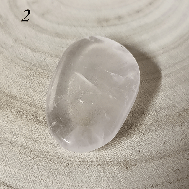 Quartz Rose / Pierre Plate Polie / Qualité AA / Forme N° 2
