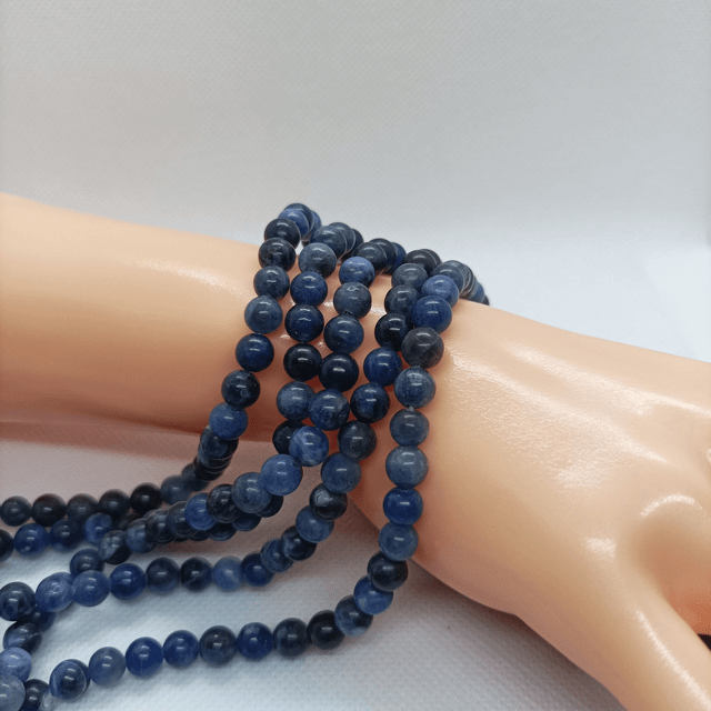 Sodalite Perles Rondes Polies - Fil Complet