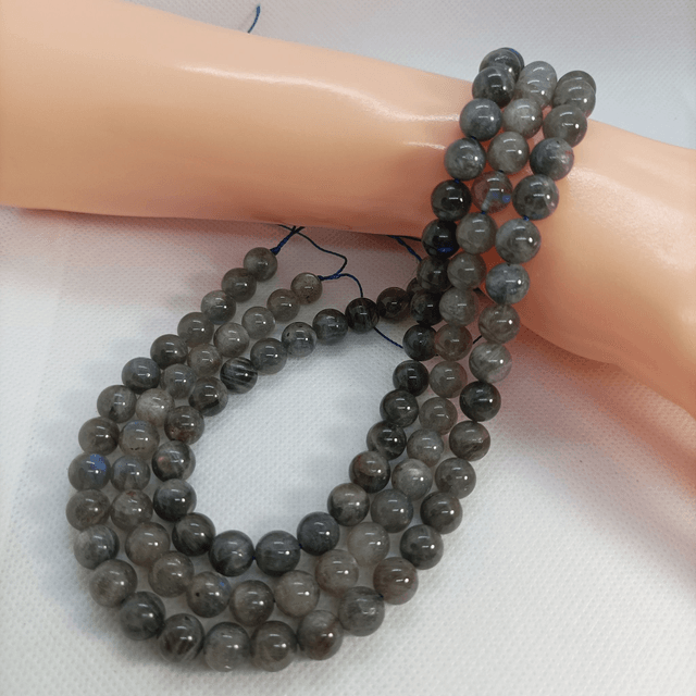 Labradorite / Fil de Perles en 8 mm / Boules en Pierres Naturelles Rondes et Polies