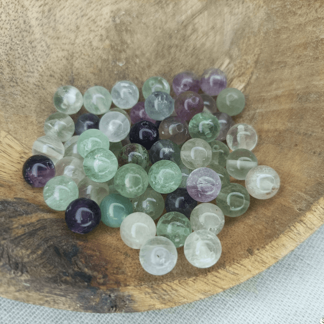 Fluorite / Boule de 8 mm à l'unité / Pierres Naturelles Rondes et Polies