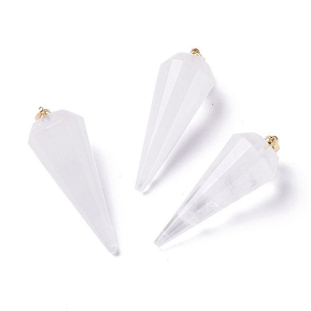 Quartz Blanc Facetté en cône - Pendule Radiesthésie.