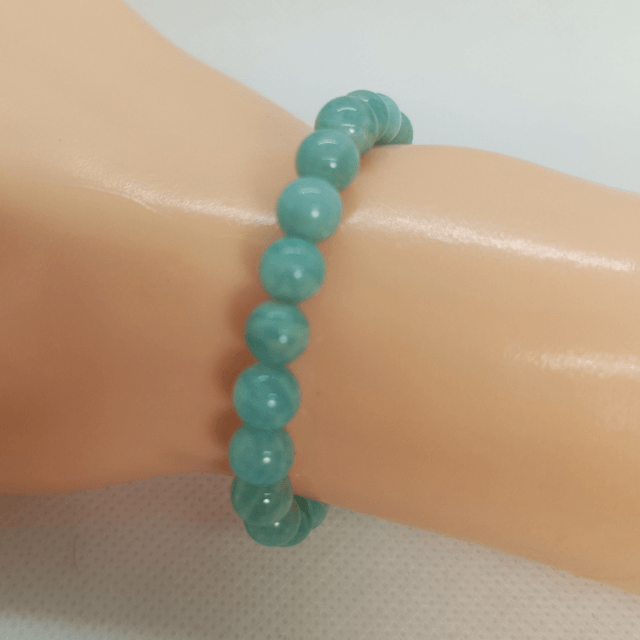 Amazonite / Bracelet Boules de 6 mm / Rondes et Polies en Pierres Naturelles