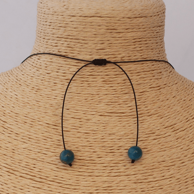 Apatite Bleue / Collier de Perles en 6 mm / Boules en Pierres Naturelles Rondes et Polies