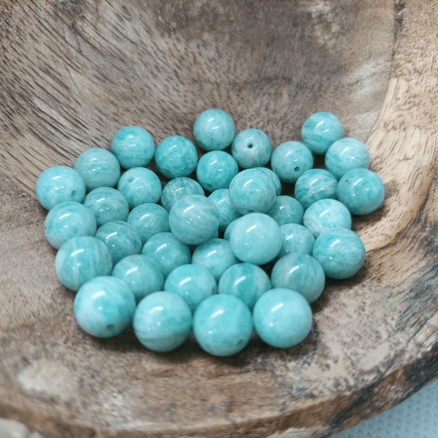 Amazonite / Boule de 8 mm à l'unité / Pierres Naturelles Rondes et Polies
