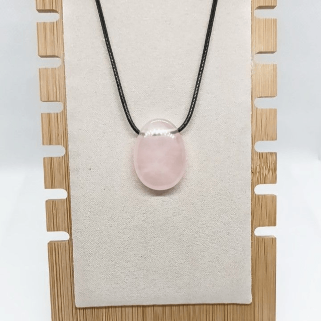 Pendentif Quartz Rose - Pierre Percée