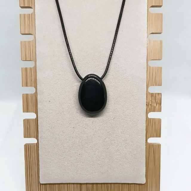 Pendentif Obsidienne Noire - Pierre Percée