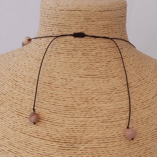 Opale Rose - Collier Classique en Pierres Naturelles