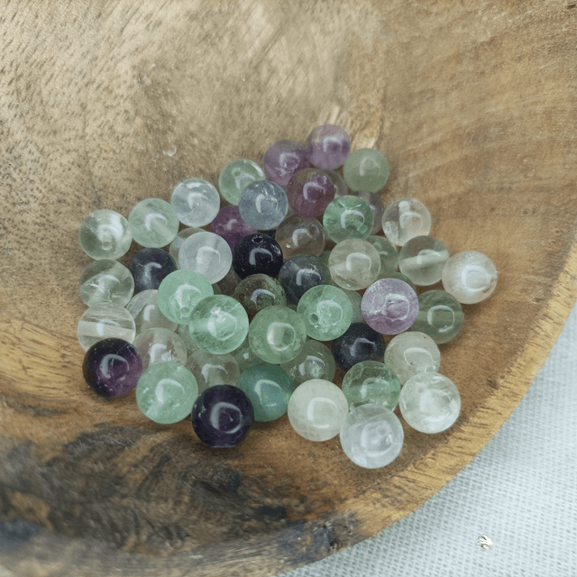 Fluorite / Boule de 8 mm à l'unité / Pierres Naturelles Rondes et Polies