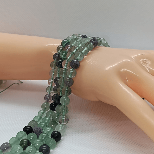Fluorite / Fil de Perles en 6 mm / Boules en Pierres Naturelles Rondes et Polies