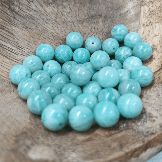 Amazonite / Boule de 8 mm à l&#039;unité / Pierres Naturelles Rondes et Polies