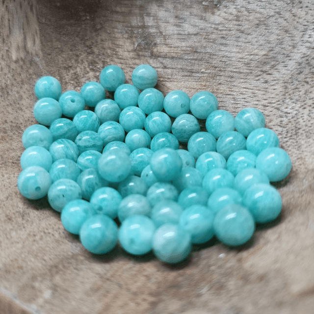 Amazonite / Boule de 6 mm à l&#039;unité / Pierres Naturelles Rondes et Polies