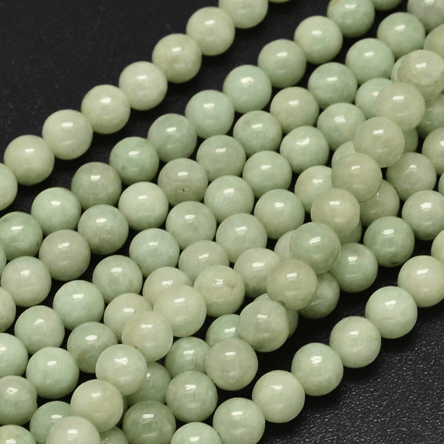 Jade de Birmanie Perles Rondes Polies - A l&#039;unité