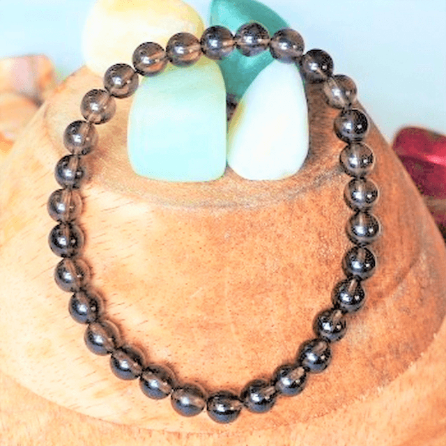 Bracelet Quartz Fumé 6 mm
