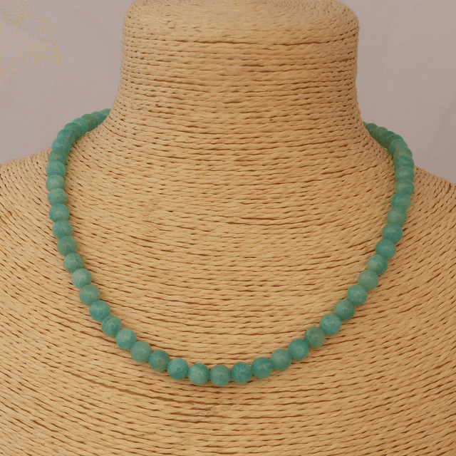 Amazonite / Collier de Perles en 6 mm / Boules en Pierres Naturelles Rondes et Polies