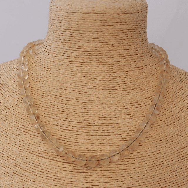 Améthyste Jaune / Collier de Perles en 6 mm / Boules en Pierres Naturelles Rondes et Polies