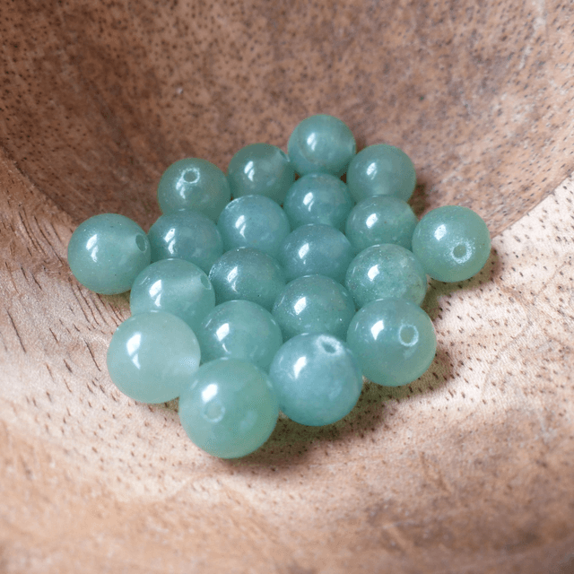 Aventurine Verte Perles Rondes Polies - A l&#039;unité