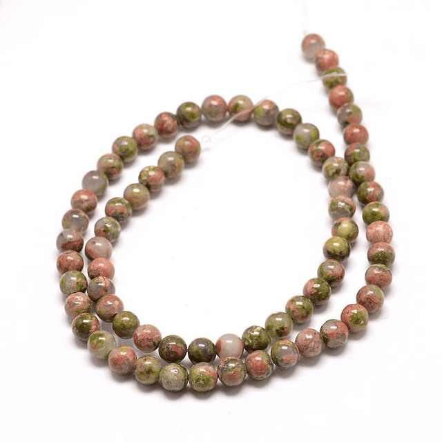Unakite / Boule de 6 mm à l&#039;unité / Pierres Naturelles Rondes et Polies