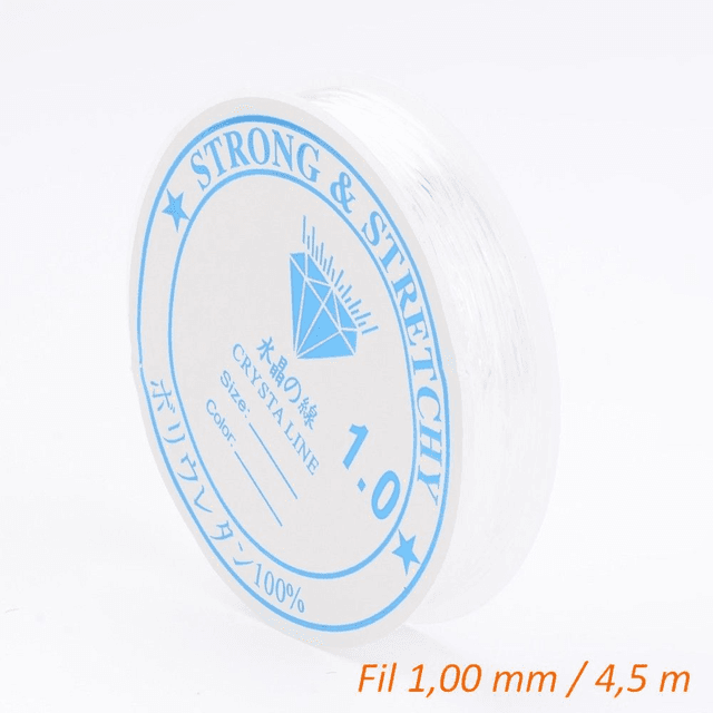 Fil élastique transparent 1,00 mm