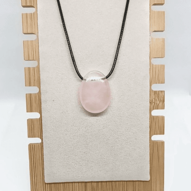 Pendentif Quartz Rose - Pierre Percée