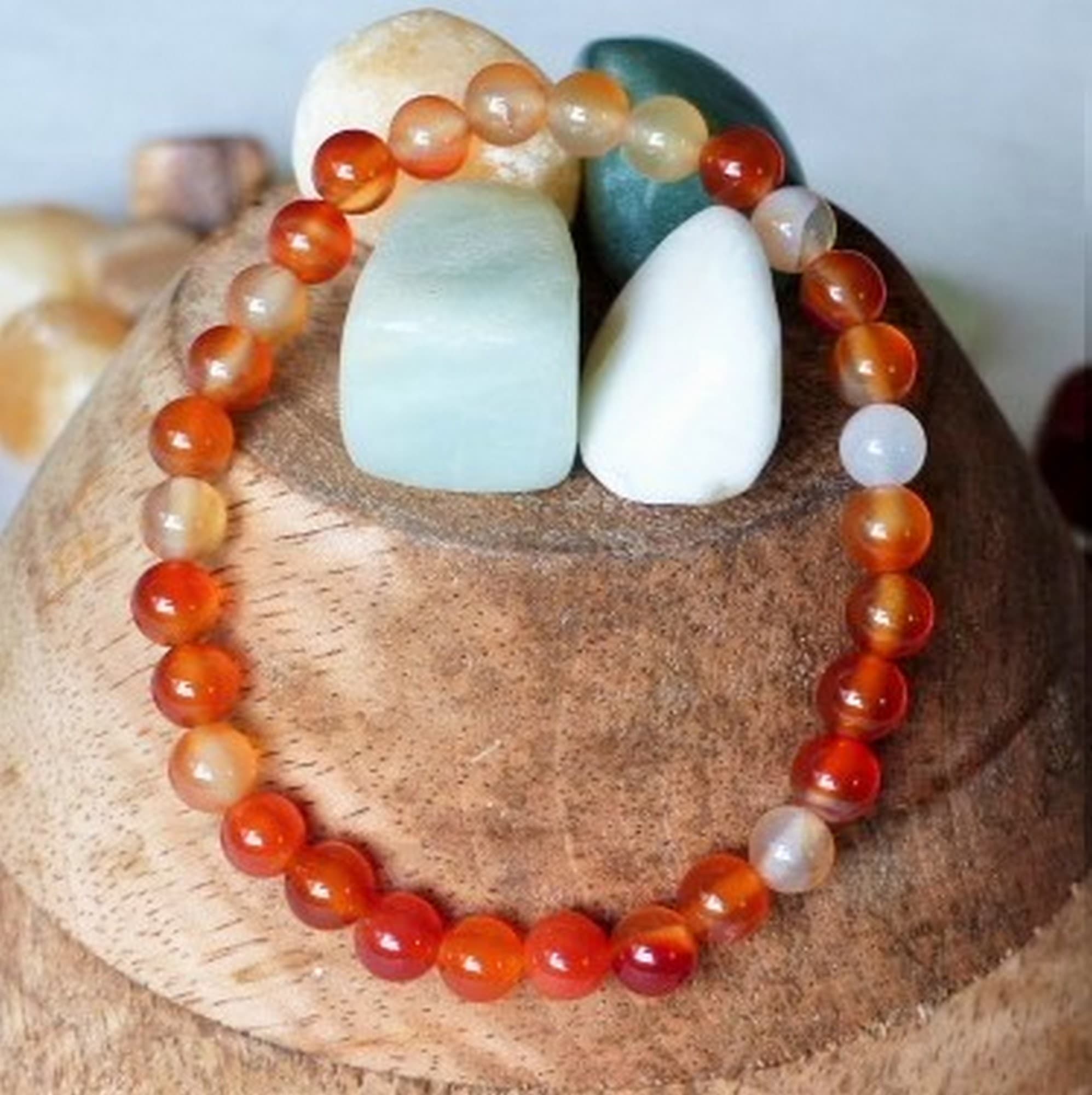 Bracelet Cornaline 6 mm