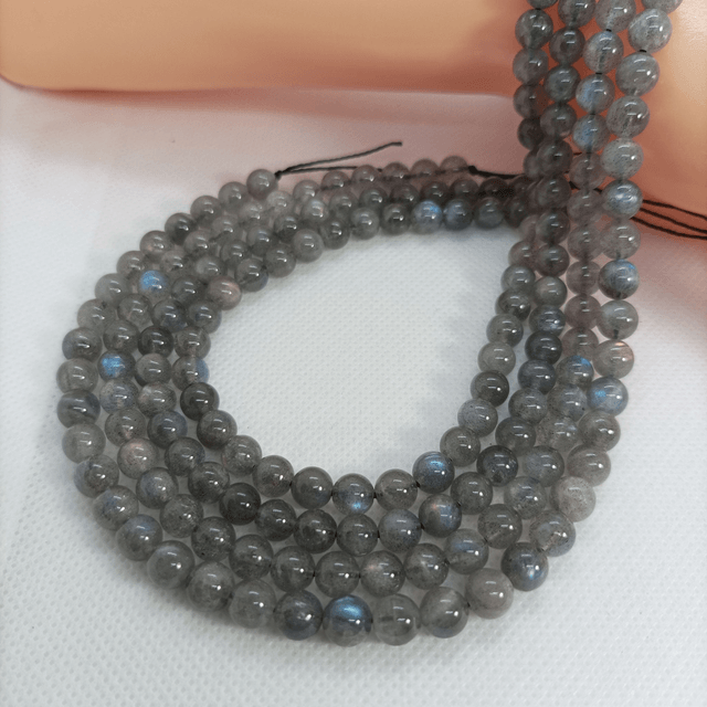 Labradorite / Fil de Perles en 6 mm / Boules en Pierres Naturelles Rondes et Polies