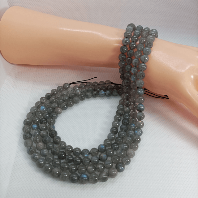 Labradorite / Fil de Perles en 6 mm / Boules en Pierres Naturelles Rondes et Polies
