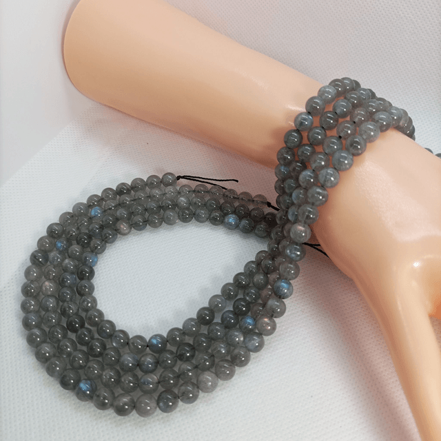 Labradorite / Fil de Perles en 6 mm / Boules en Pierres Naturelles Rondes et Polies