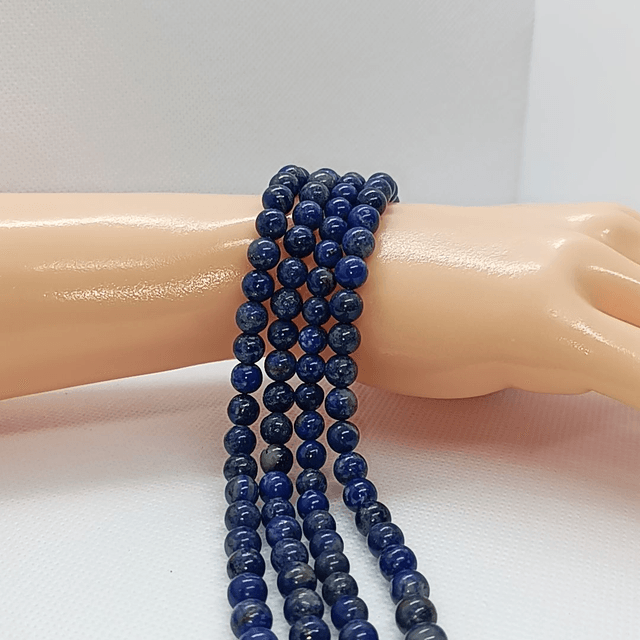 Lapis Lazuli Perles Rondes Polies - Fil Complet